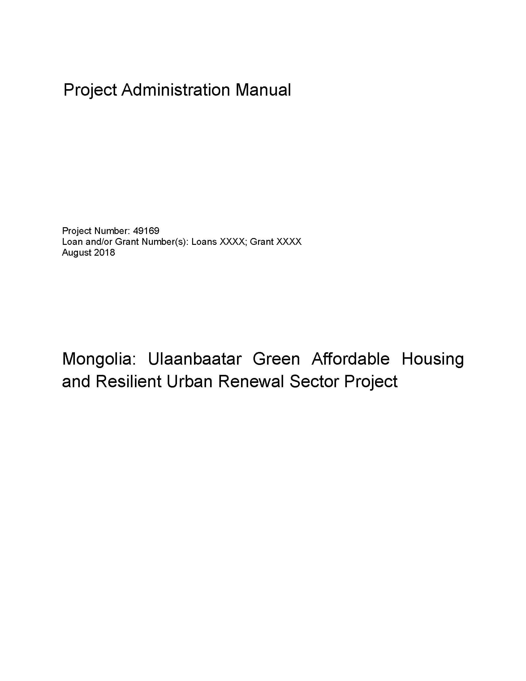 AHURP_Project Administration Manual